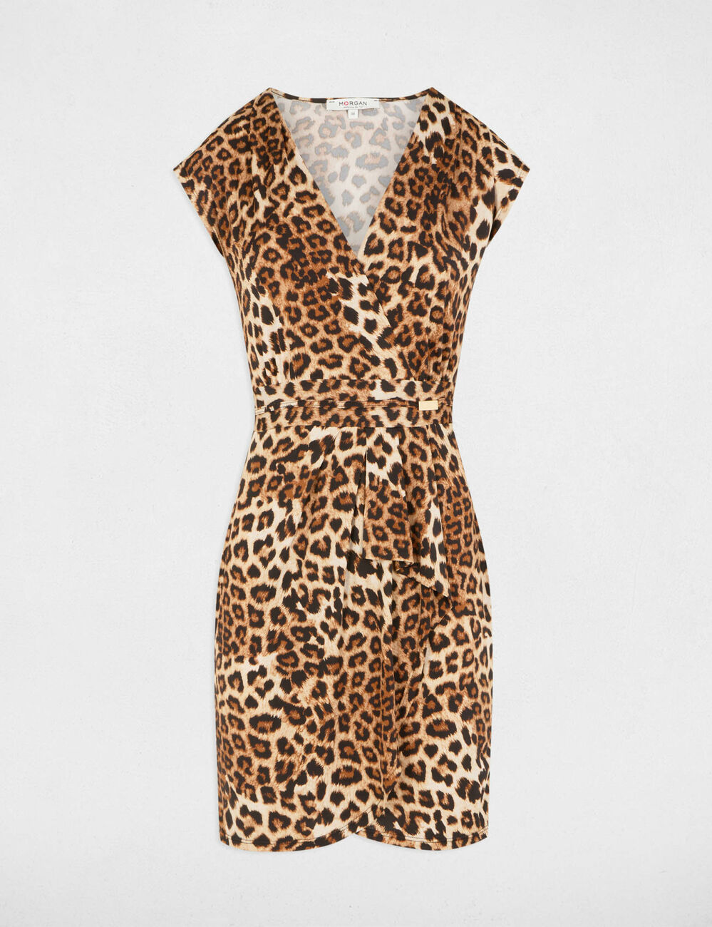 Robe courte ajust&eacute;e imprim&eacute;e multicolore femme
