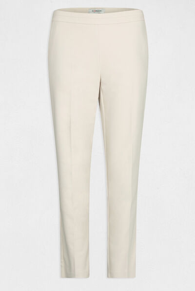Pantalon cigarette 7/8ème ivoire femme