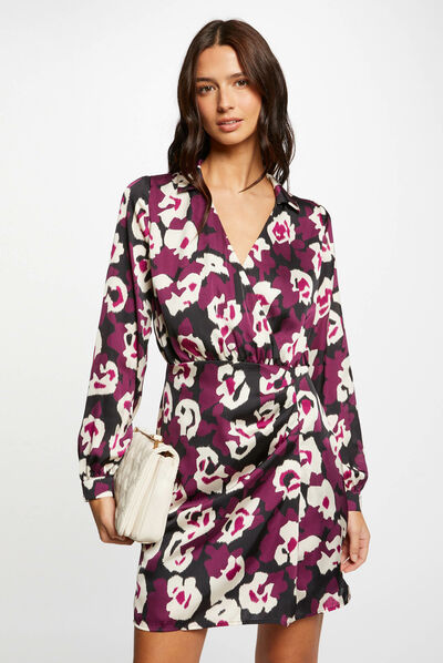 Robe ajustée imprimé floral multico femme