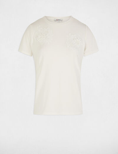 T-shirt manches courtes blanc femme