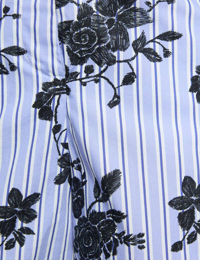 Short large popeline multicolore femme