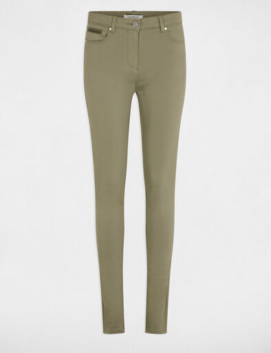 pantalon slim taille standard vert kaki femme Pantalon slim taille standard vert kaki femme