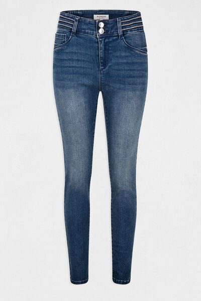 Jeans slim avec détails bijoux jean stone femme
