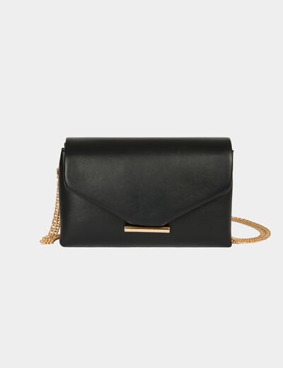 Sac bandouli&egrave;re similicuir noir femme