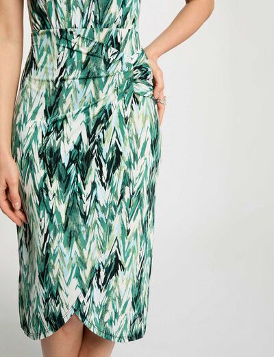 Robe droite imprim&eacute;e multicolore femme