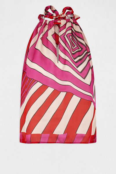 Blouse sans manches imprimé géométrique multico femme