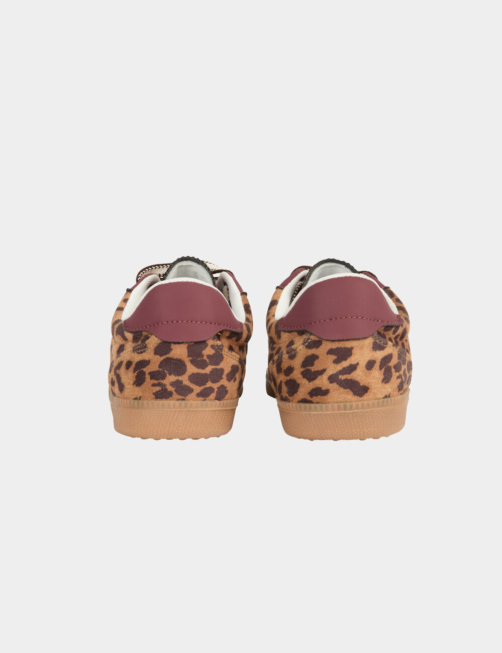 Basket similicuir leopard multicolore femme