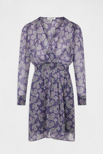 Robe trapèze imprimé cachemire multico femme