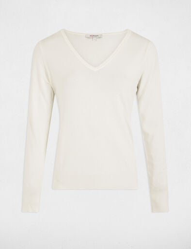 pull col en v blanc femme Pull col en V blanc femme