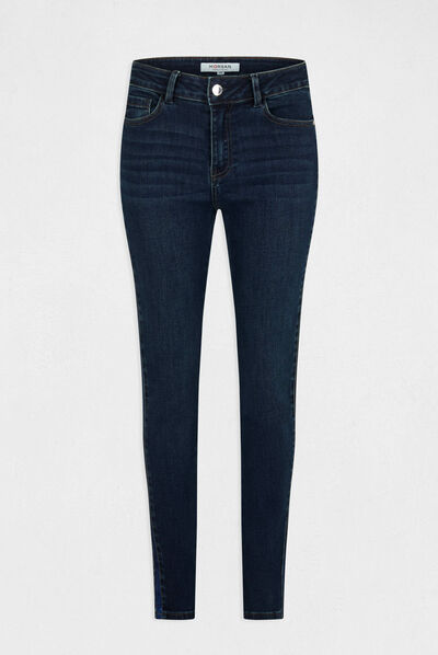 Jeans slim avec bandes sequins jean stone femme