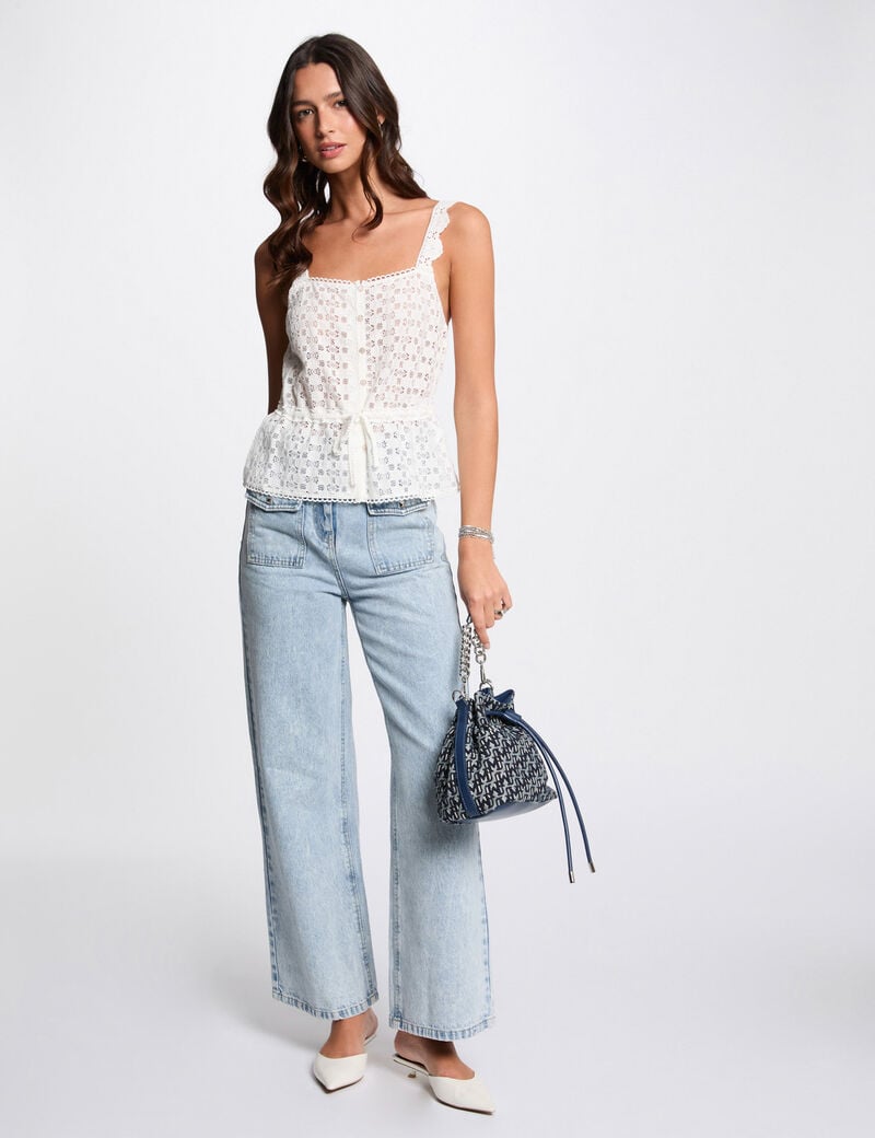 debardeur sans manches blanc femme Débardeur sans manches blanc femme