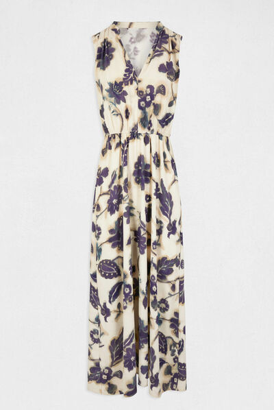 Robe longue évasée imprimé floral multico femme