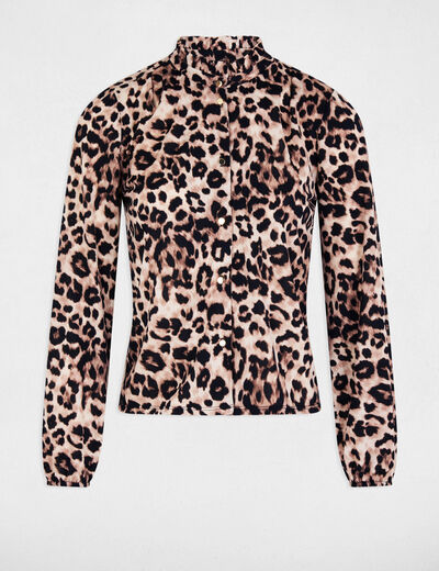 T-shirt manches longues multicolore femme