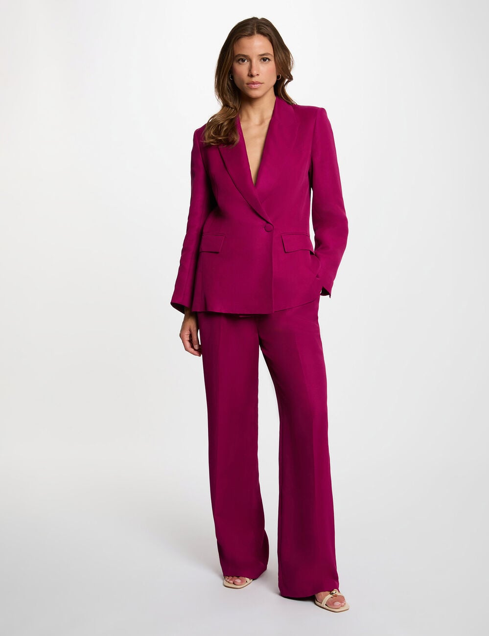 Blazer sans manches prune femme