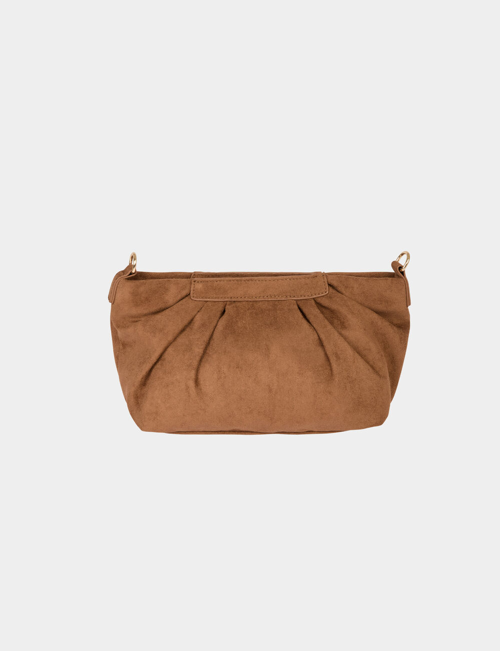 Sac bandouli&egrave;re su&eacute;dine marron cognac femme