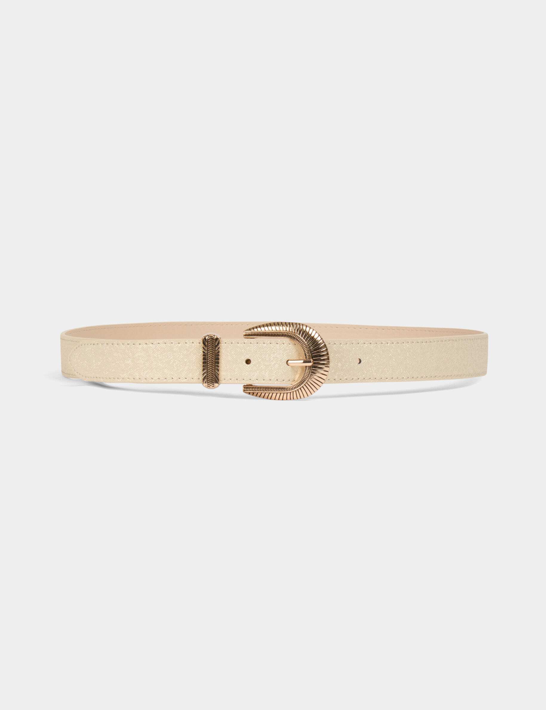 Ceinture pailletée jaune or femme - Morgan - Modalova