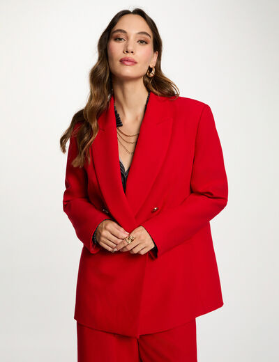 Veste oversize rouge femme