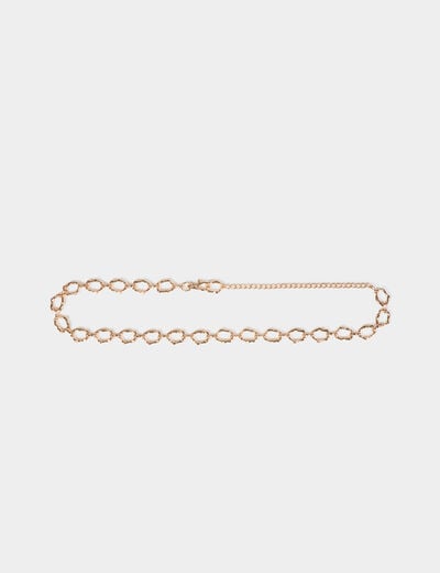 Ceinture chaîne jaune or femme