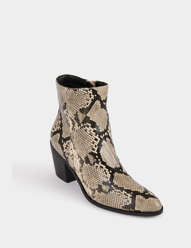 bottines python a talons multicolore femme Bottines python à talons multicolore femme