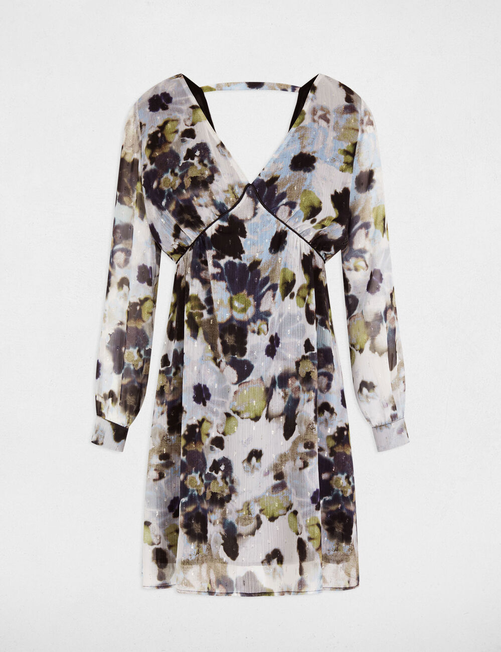 Robe courte droite imprim&eacute;e multico femme