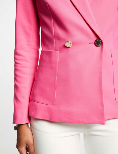 blazer cintre boutonne rose femme Blazer cintré boutonné rose femme