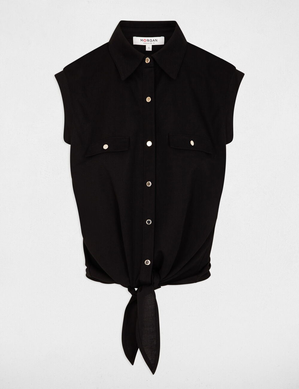 Blouse sans manches noir femme
