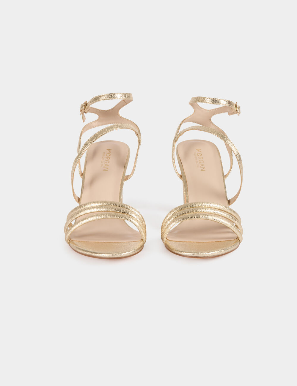 Sandales dor&eacute;es jaune or femme