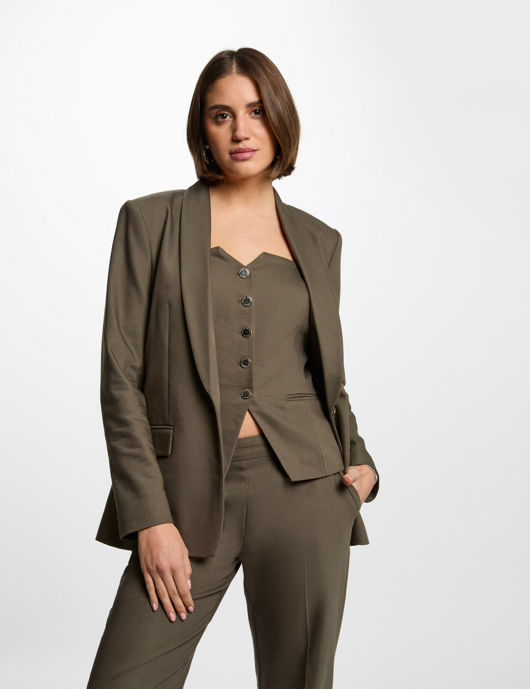 Veste courte col châle - Morgan - Modalova