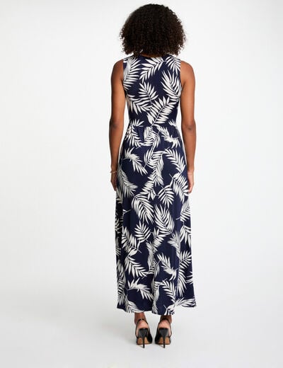 Robe longue droite imprim&eacute;e multicolore femme