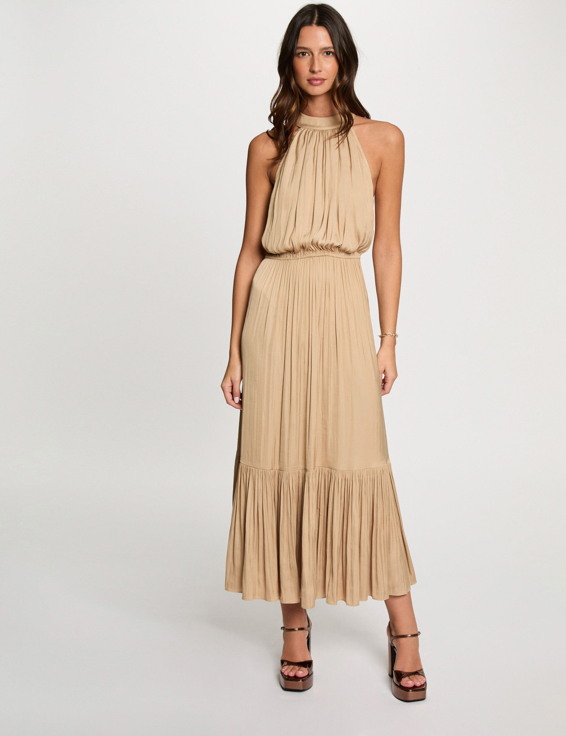 Robe longue évasée fluide - Morgan - Modalova