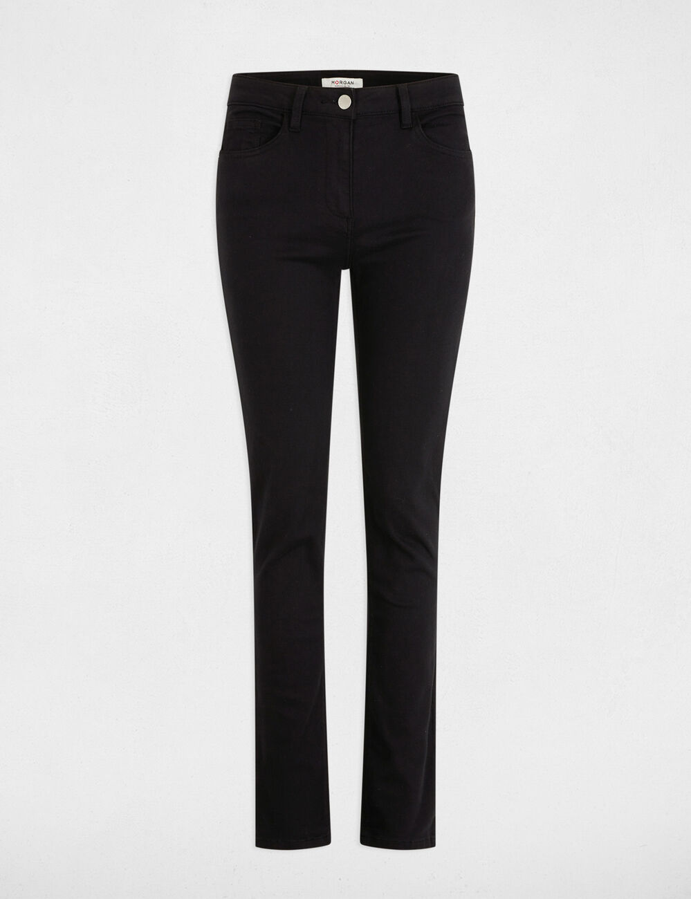 Pantalon droit noir femme
