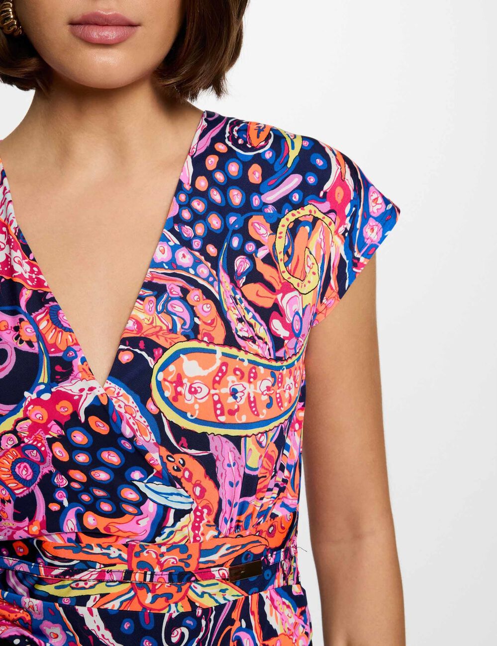 T-shirt manches courtes multicolore femme