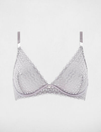 Soutien-gorge à armatures couleur argent femme