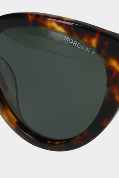 Lunettes de soleil style oeil de chat marron femme