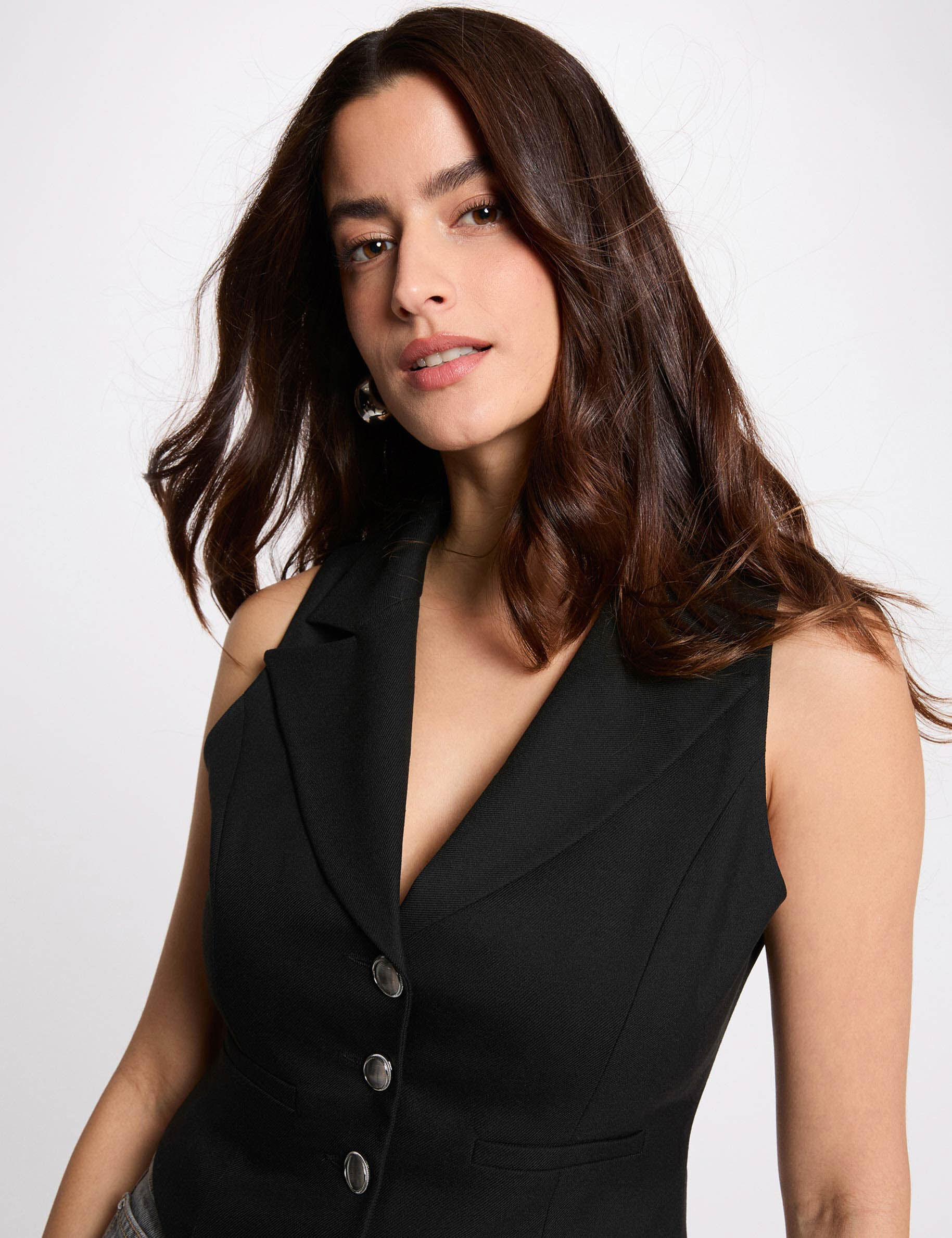 Gilet sans manches ajusté femme