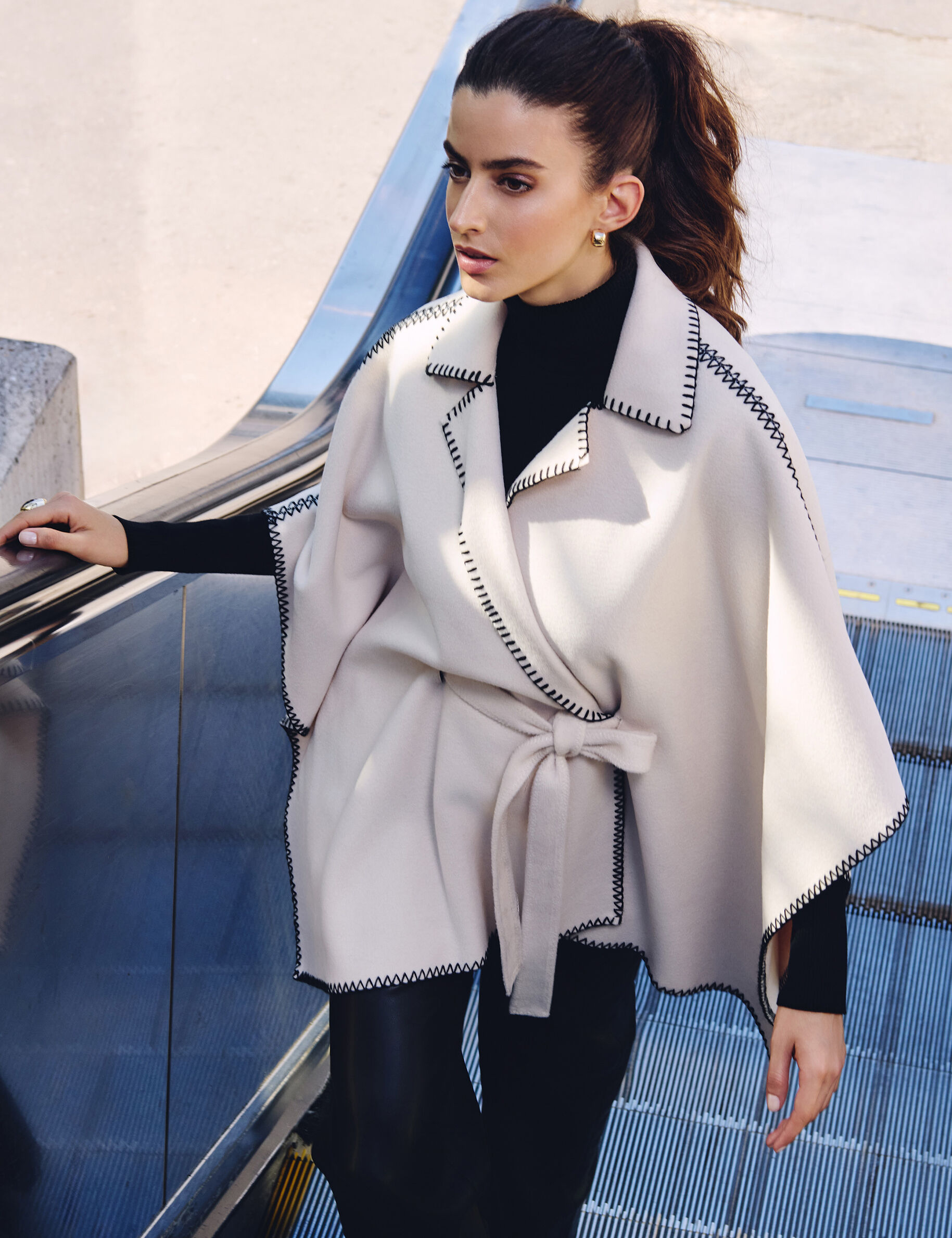 Cape ceinturée femme - vue 6