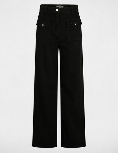Jeans large noir femme
