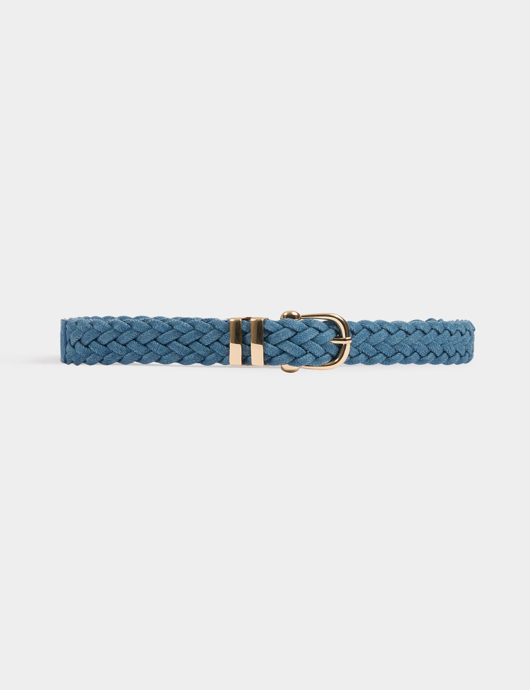 Ceinture tressée en jean stone femme