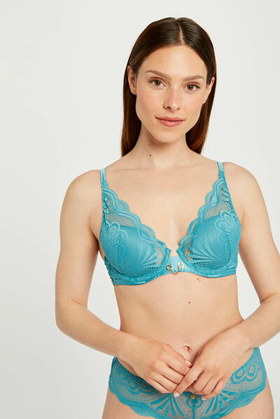 Soutien-gorge coques bleu femme