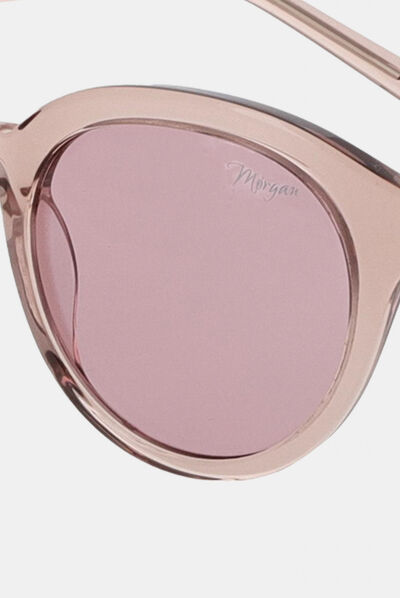 Lunettes de soleil rondes rose femme