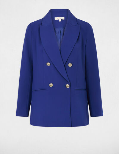 Blazer bleu p&eacute;trole femme
