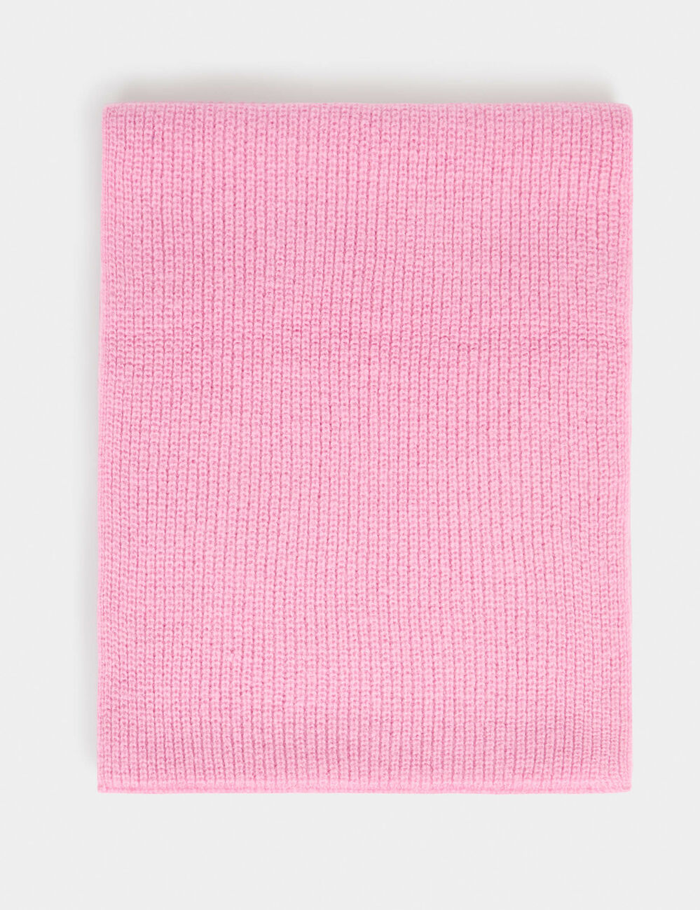 Écharpe tricotée rose femme