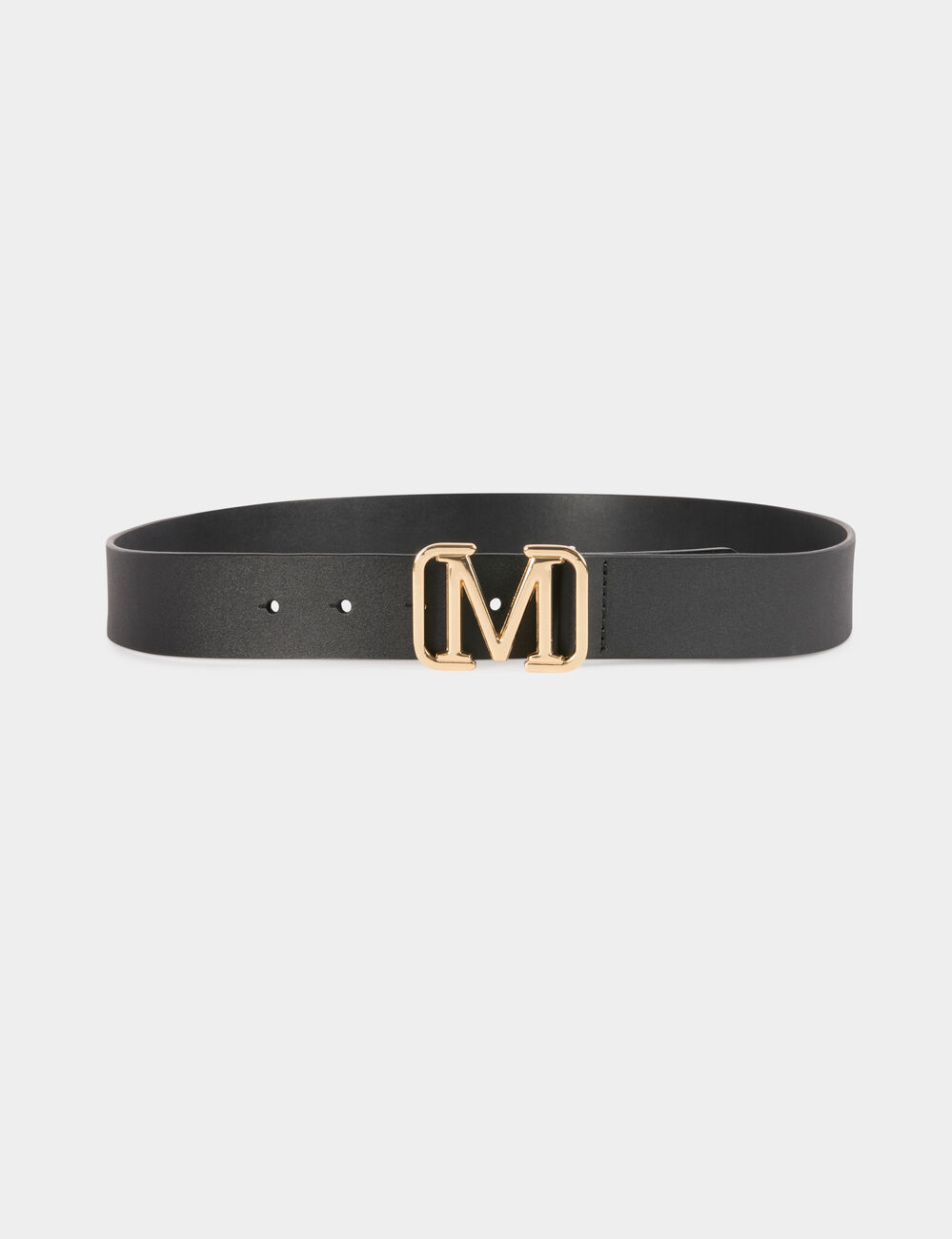 Ceinture noir en cuir noir femme