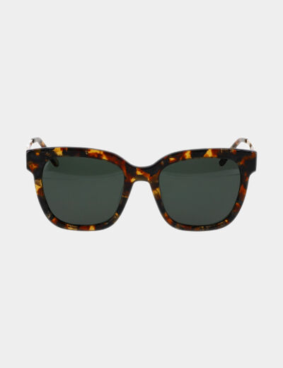 Lunettes de soleil carrées marron femme