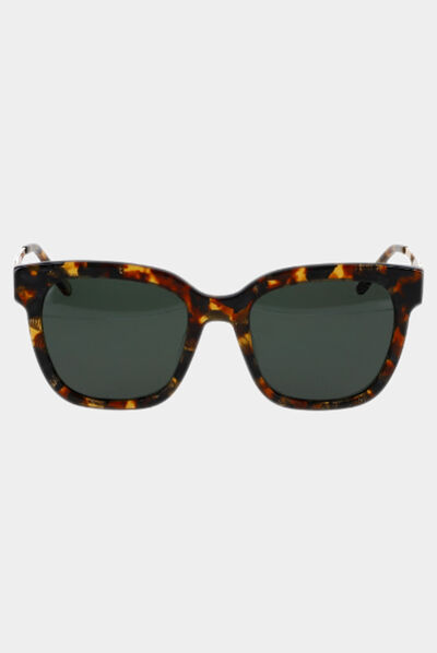 Lunettes de soleil carrées marron femme