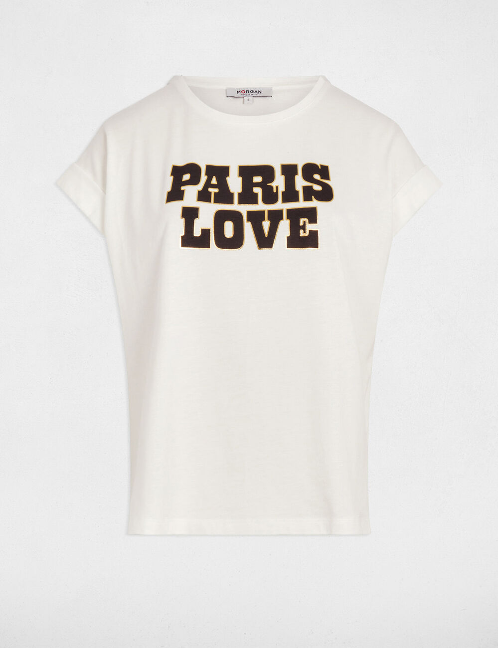 T-shirt à inscription blanc femme