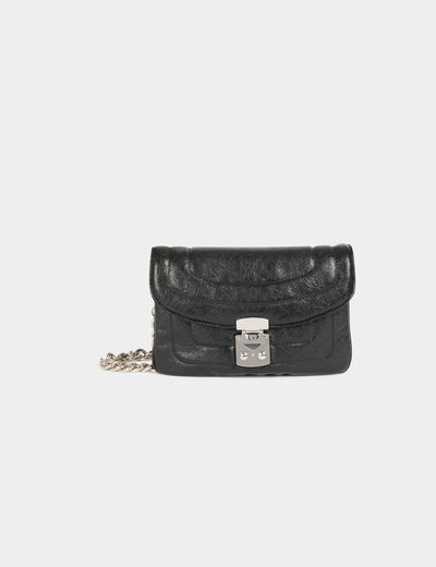Sac avec anse chaîne noir femme
