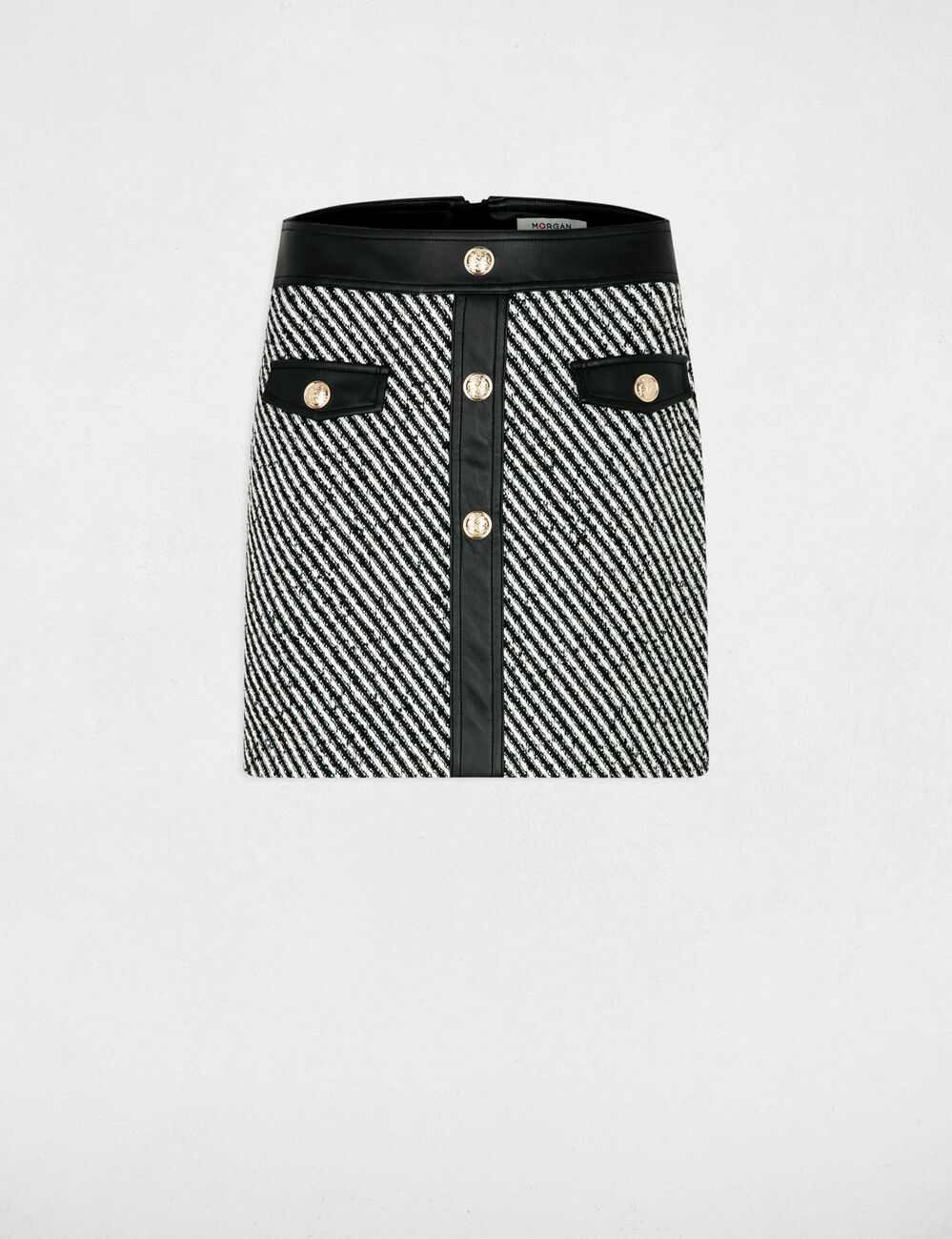 Jupe courte ajust&eacute;e noir femme