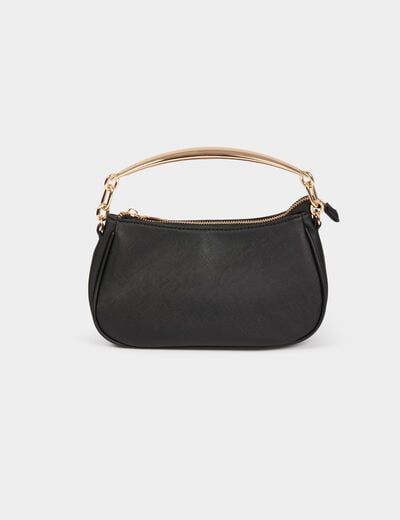 Sac bandouli&egrave;re similicuir noir femme