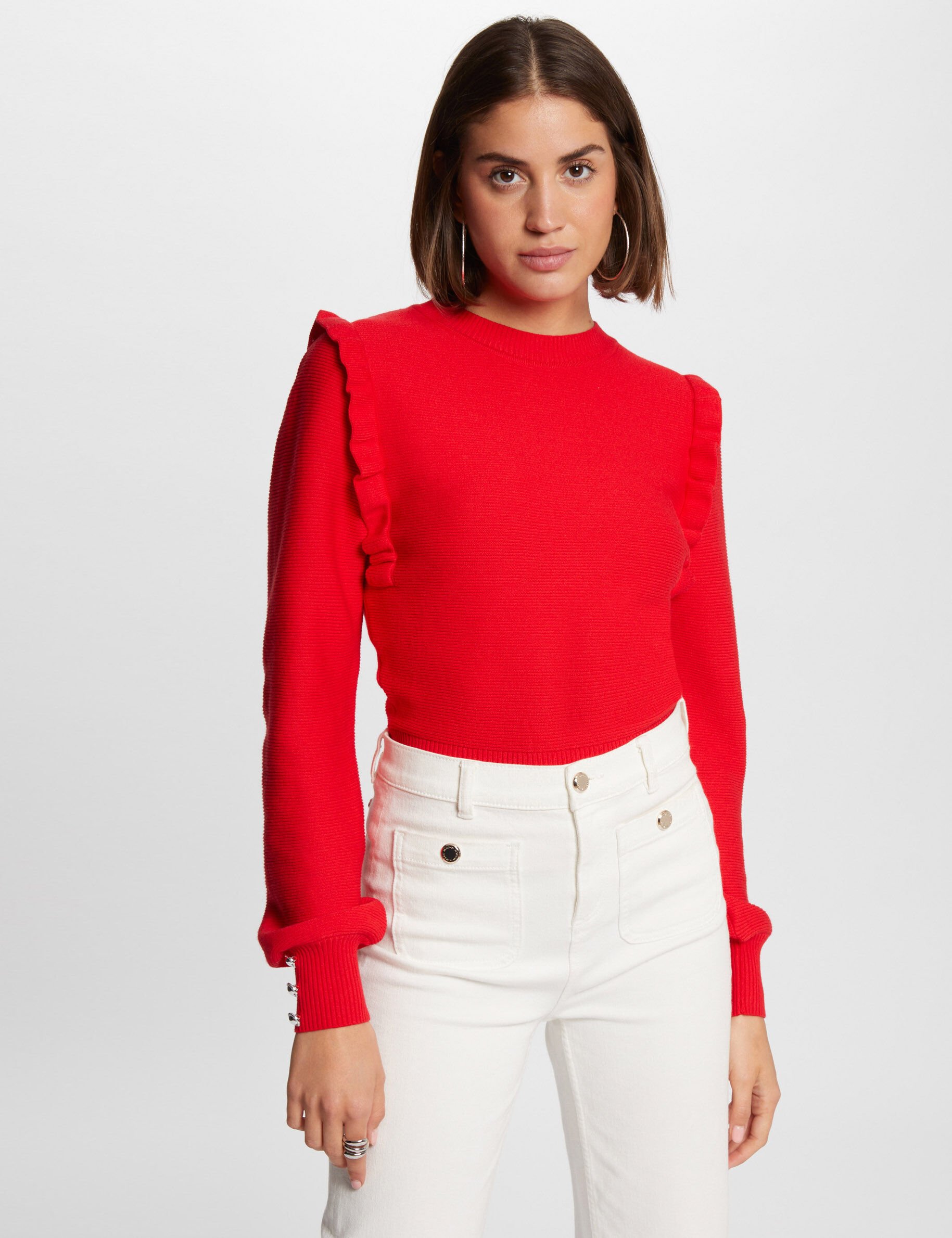 Pull manches longues volants - Morgan - Modalova